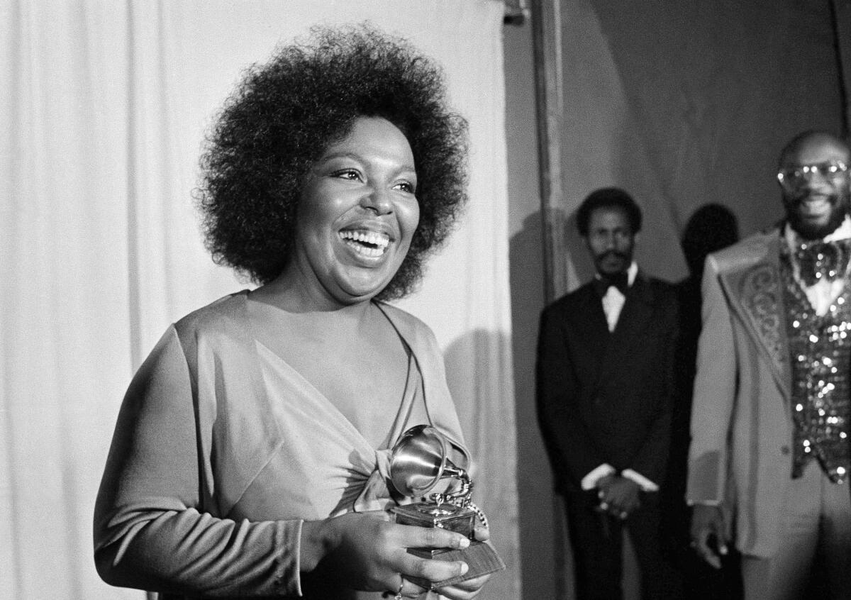 Roberta Flack Winning Grammy Award