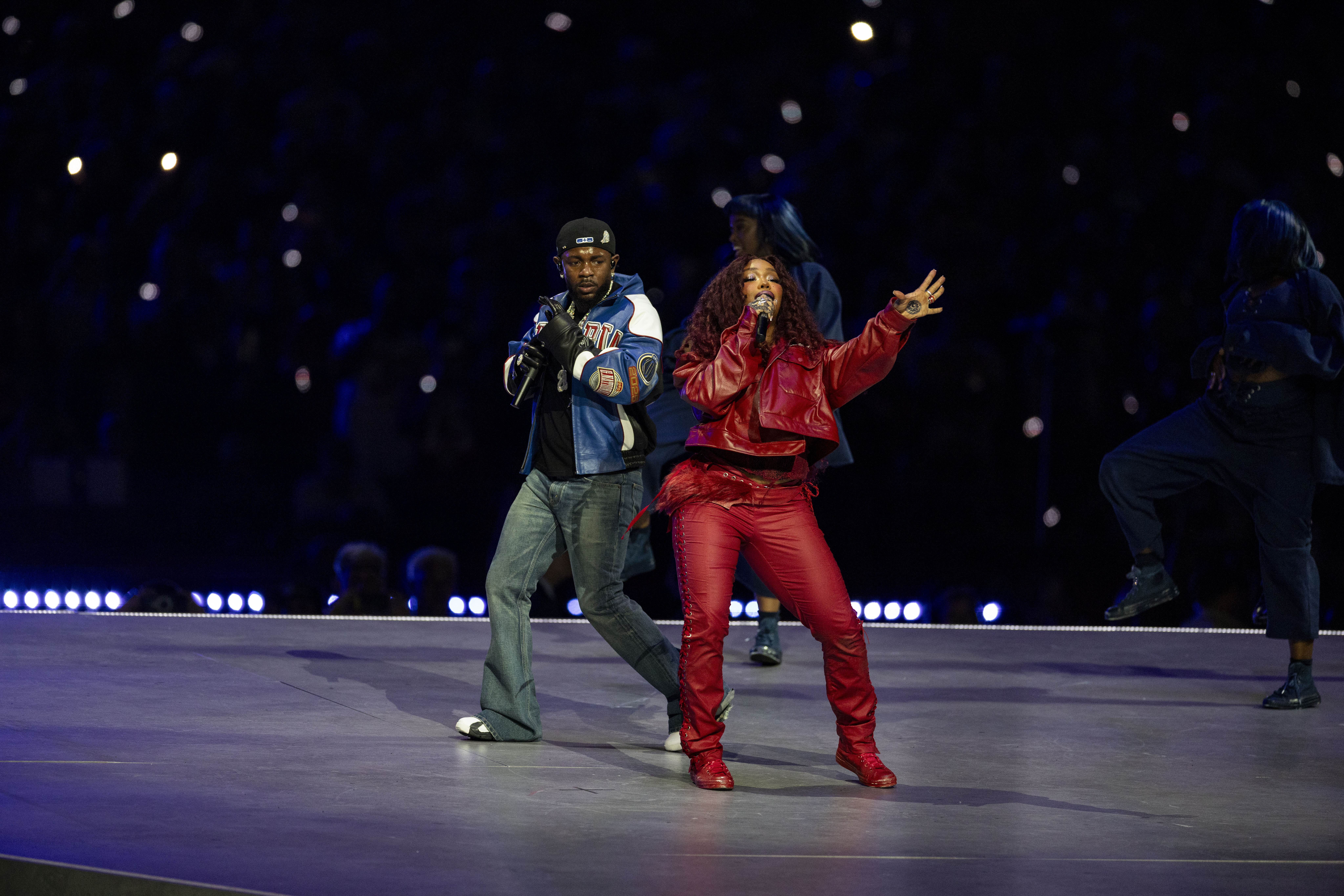 sza and kendrick lamar at super bowl