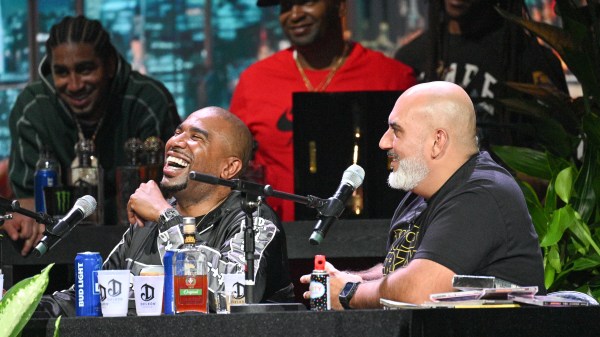 dj efn and n.o.r.e. hosting a live episode of drink champs